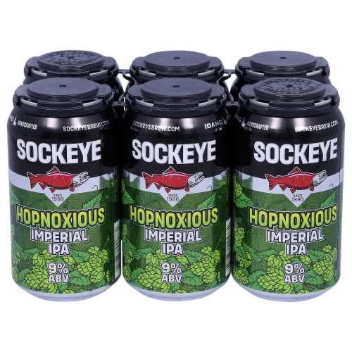 Sockeye Hopnoxious 6 Cans Perspective: front