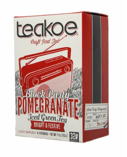 Teakoe Pomegranate Iced Green Tea Perspective: front