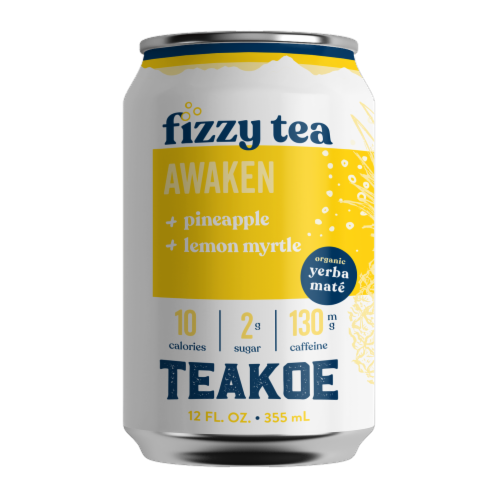 Teakoe Pineapple Lemon Myrtle Fizzy Yerba Mate Tea Perspective: front