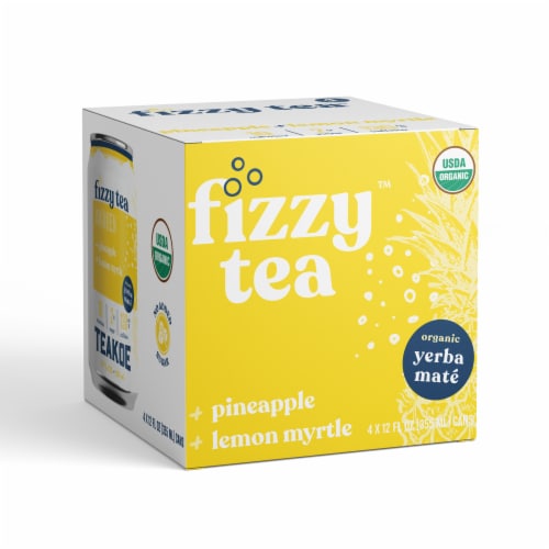 Teakoe Fizzy Tea™ Pineapple & Lemon Myrtle Organic Yerba Mate Perspective: front