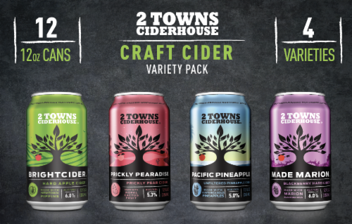 2 Towns Ciderhouse® Craft Cider Variety Pack Perspective: front