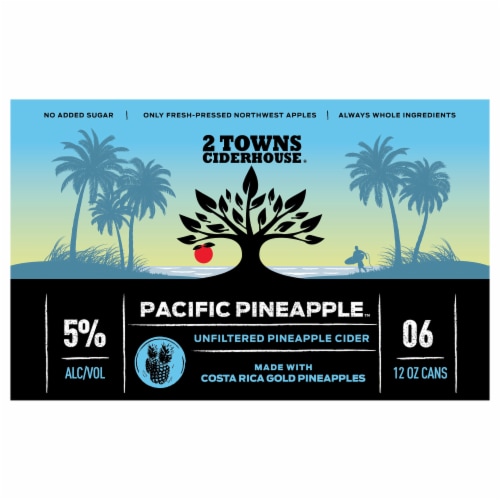 2 Towns Ciderhouse Pacific Pineapple Cider Perspective: front
