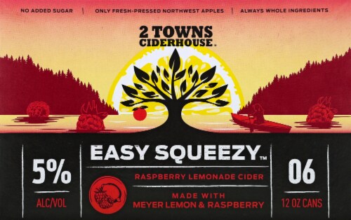 2 Twons Ciderhouse® Easy Squeezy Raspberry Lemonade Cider Perspective: front