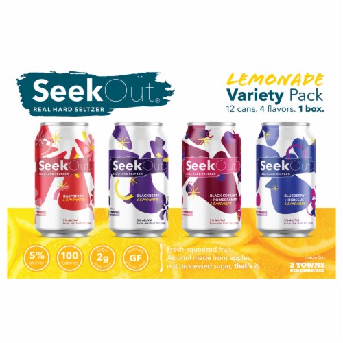 SeekOut Seltzer Hard Seltzer Variety Pack Perspective: front
