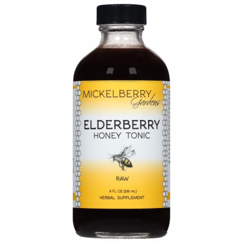 Mickelberry Gardens  Elderberry Raw Honey Tonic Perspective: front