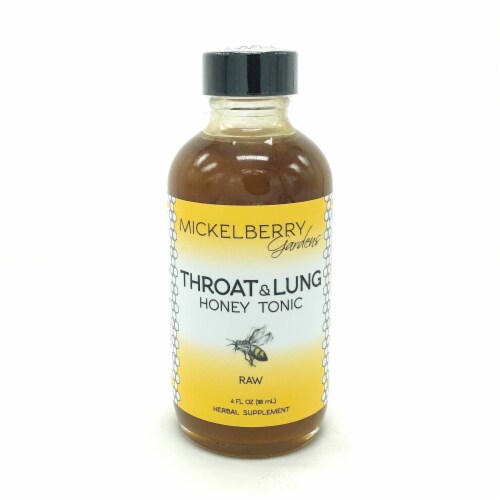 Mickelberry Gardens Throat & Lung Raw Honey Tonic Perspective: front