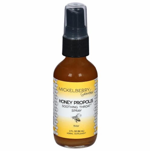 Mickelberry Gardens Honey Propolis Soothing Throat Spray Perspective: front