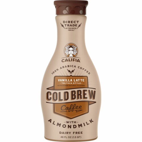 Califia Farms Vanilla Almond Latte Cold Brew Coffee Perspective: front