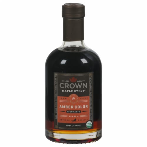 Crown Amber Color Pure Maple Syrup Perspective: front
