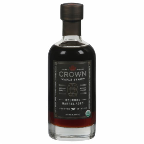 Crown Bourbon Barrel Aged Maple Syrup Perspective: front