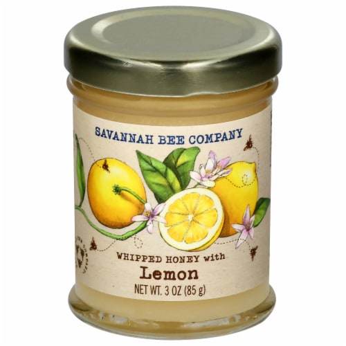 Savannah Bee Company Whipped Honey with Lemon Perspective: front
