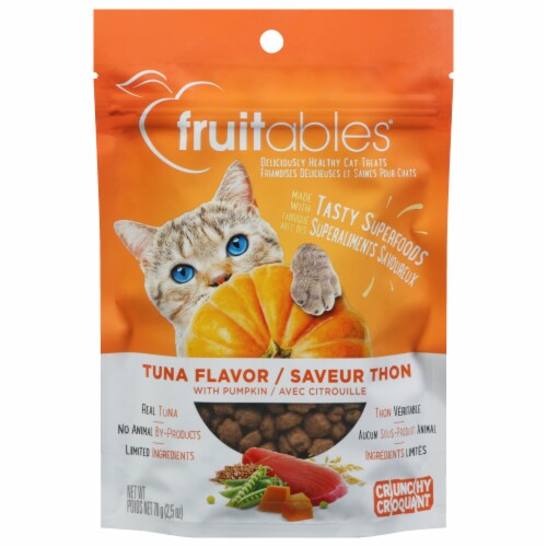 Fruitables Tuna Flavor with Pumpkin Cat Treats Perspective: front