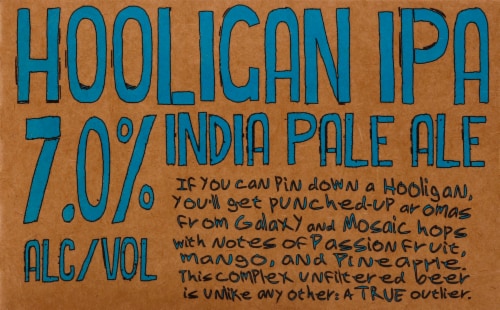 Scofflaw Hooligan IPA Beer Perspective: front