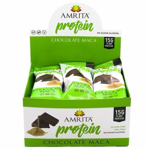 Amrita Chocolate Maca Protein Bar Perspective: front