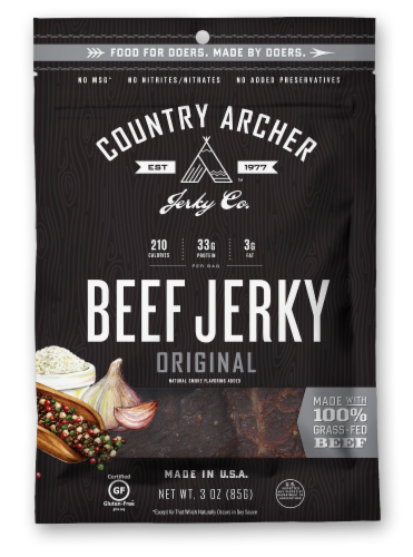Country Archer Original Beef Jerky Perspective: front