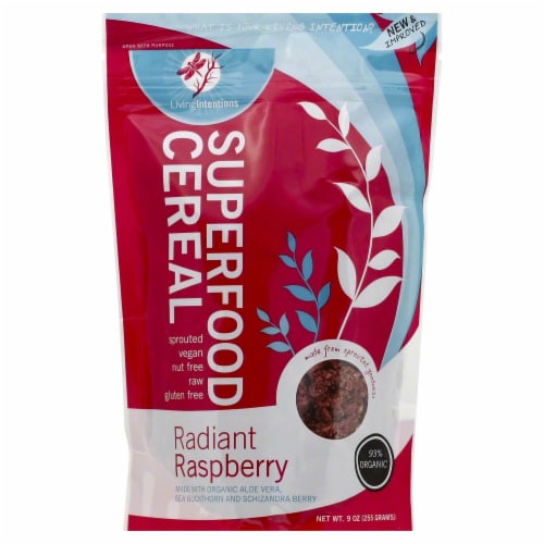 Living Intentions Radiant Raspberry Activated Superfood Cereal Perspective: front