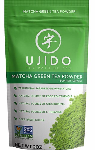 Ujido The Path of Zen Summer Harvest Matcha Green Tea Powder Perspective: front