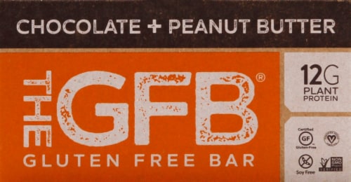 the GFB Chocolate Peanut Butter Gluten Free Bar Perspective: front