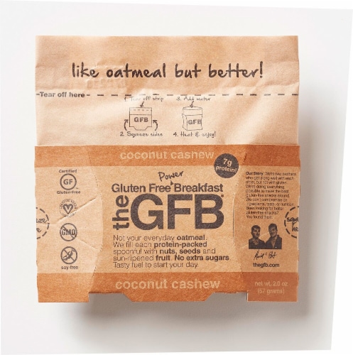 The Gluten Free Bar  Gluten Free Power Breakfast   Coconut Cashew Perspective: front