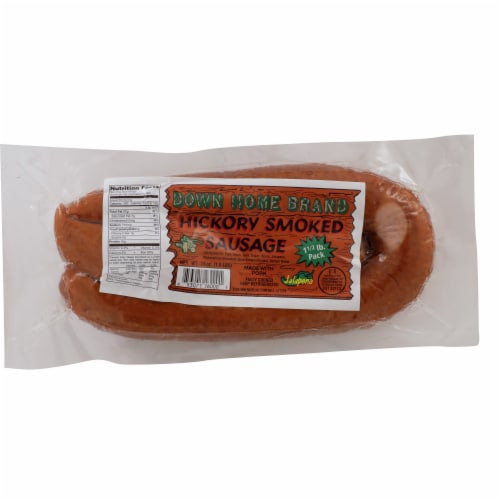 Down Home Brand Jalapeno Hickory Smoked Sausage Perspective: front