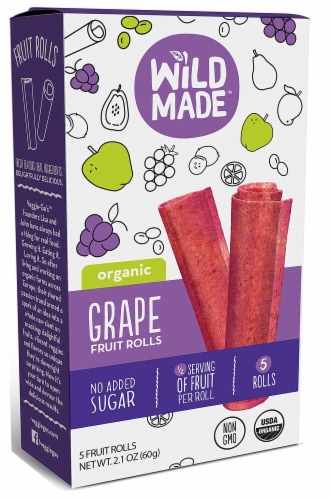 Wild Made Organic Grape Fruit Rolls Perspective: front