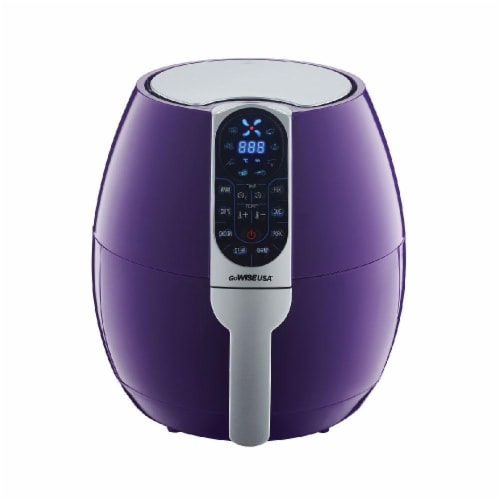 GoWISE USA 3.7-Quart Programmable Air Fryer, Plum, 3.7 Qt - Gerbes