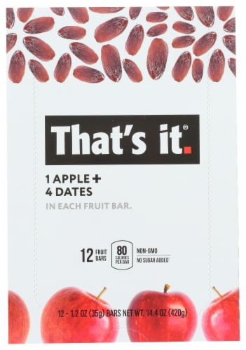 That's It Apple + Date Fruit Bars, 12 ct / 1.2 oz - Foods Co.