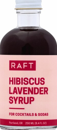 RAFT Hibiscus Lavender Cocktail Syrup Perspective: front