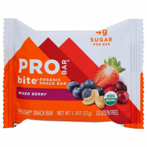PROBAR Mixed Berry Bite Protein Bars Perspective: front