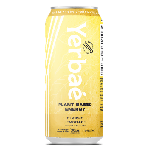Yerbae Classic Lemonade Plant Based Energy Drink Perspective: front
