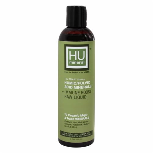 HU Mineral™ Humic-Fulvic Acid Minerals plus Immune Boost Raw Liquid Perspective: front