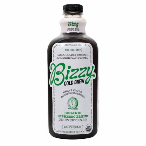 Bizzy Organic Cold Brew Espresso Blend Coffee Perspective: front