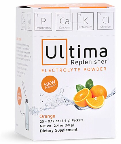 Ultima Health Products Ultima Replenisher™ Electrolyte Powder Orange Perspective: front