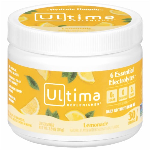 Ultima Replenisher™ Lemonade Electrolyte Powder Drink Mix Perspective: front