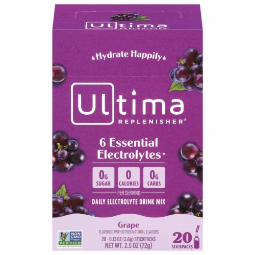 Ultima Health Ultima Replenisher™ Grape Electrolyte Powder Perspective: front