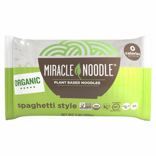 Miracle Noodle Organic Sphaghetti Style Plant Based Noodles Perspective: front