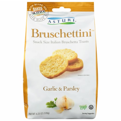 Asturi® Bruschettini™ Garlic & Parsley Perspective: front