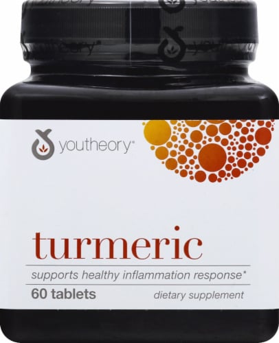 Youtheory Turmeric Dietary Supplement Tablets Perspective: front
