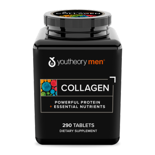 Youtheory Men's Collagen Supplement Tablets Perspective: front