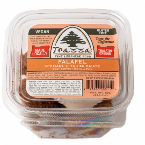 Trazza™ Falafel with Garlic Tahini Sauce Perspective: front