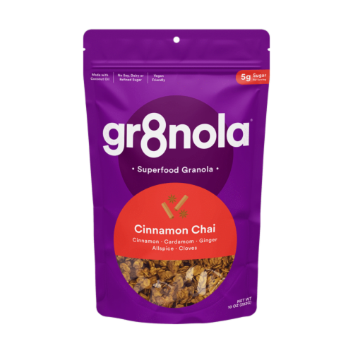 gr8nola Cinnamon Chai Superfood Granola Perspective: front