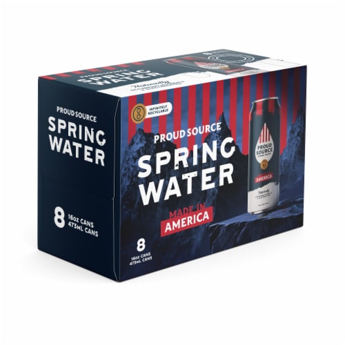 Proud Source Spring Water Cans Perspective: front
