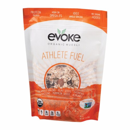 Evoke Organic Athlete Fuel Muesli Perspective: front