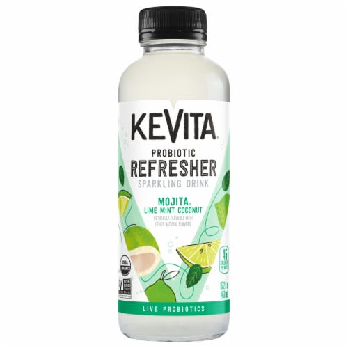 Kevita® Mojito Lime Mint Coconut Sparkling Probiotic Drink Perspective: front