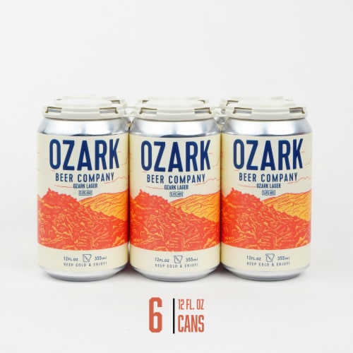 Ozark Beer Company Lager Craft Beer Perspective: front