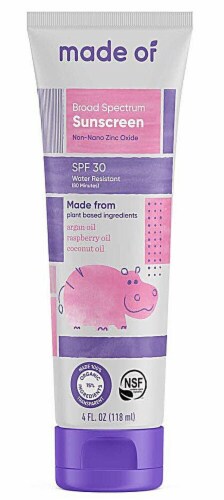 MADE OF  Organic Broad Spectrum Baby Sunscreen SPF 30 Perspective: front