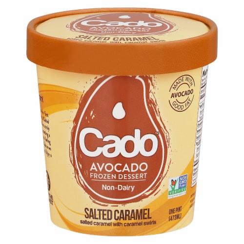 Cado™ Salted Caramel Dairy Free Avocado Frozen Dessert Perspective: front