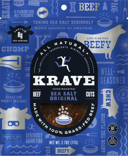 Krave Sea Salt Original Gourmet Beef Jerky, 2.7 oz - Foods Co.