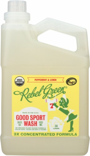 Rebel Green® Good Sport Peppermint & Lemon Laundry Detergent Perspective: front