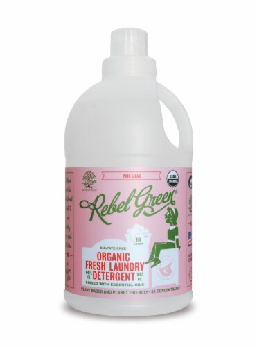 Rebel Green Pink Lilac Fresh Liquid Laundry Detergent Perspective: front